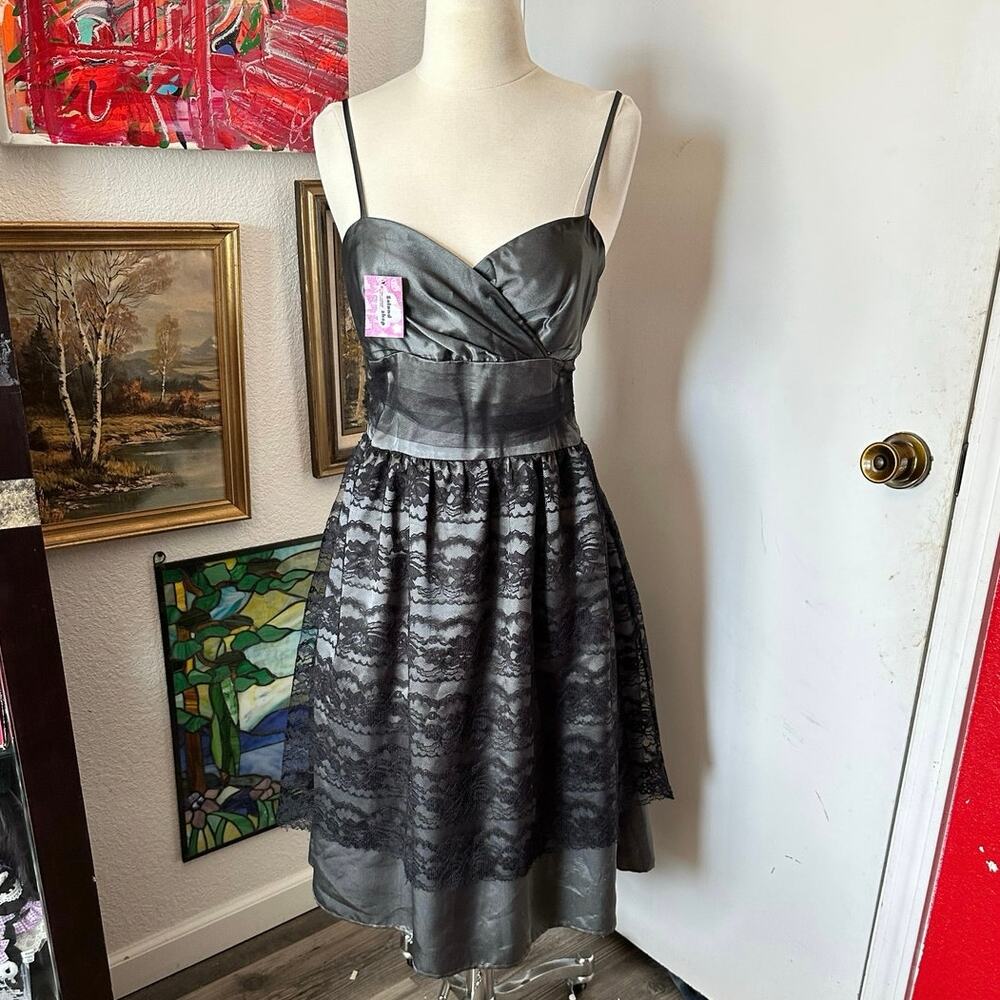 intrigue black gothic lace formal dress